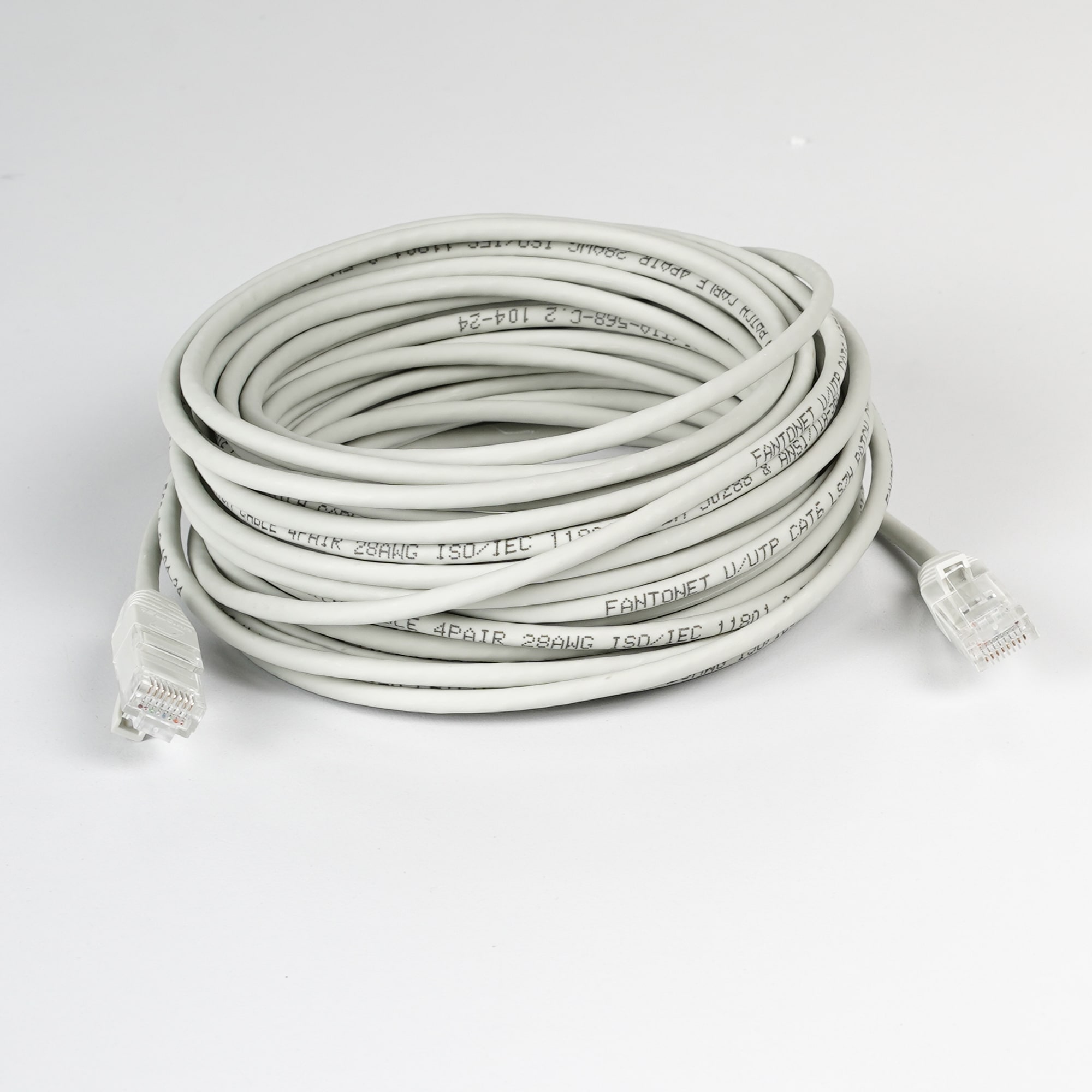 FANTON - Cavo 15m RJ45 cat.6 U/UTP SLIM, colore grigio