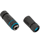 FANTON - Accoppiatore RJ45 cat.6 FTP, IP68, colore nero
