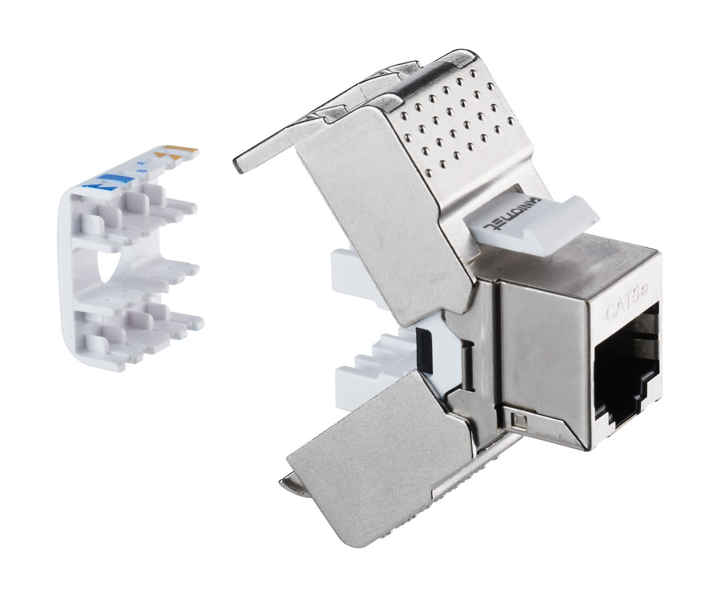 FANTON - Presa RJ45 cat.5e FTP 180 TOOLLESS, colore argento 23701