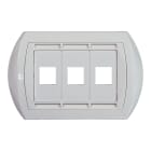 FANTON - Placca 3 uscite aggancio KEYSTONE, colore bianco