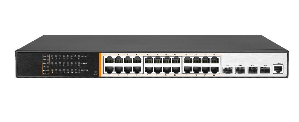 FANTON - Switch 24 porte 10 Gigabit PoE 400W + 4 porte SFP + 1 porta L3
