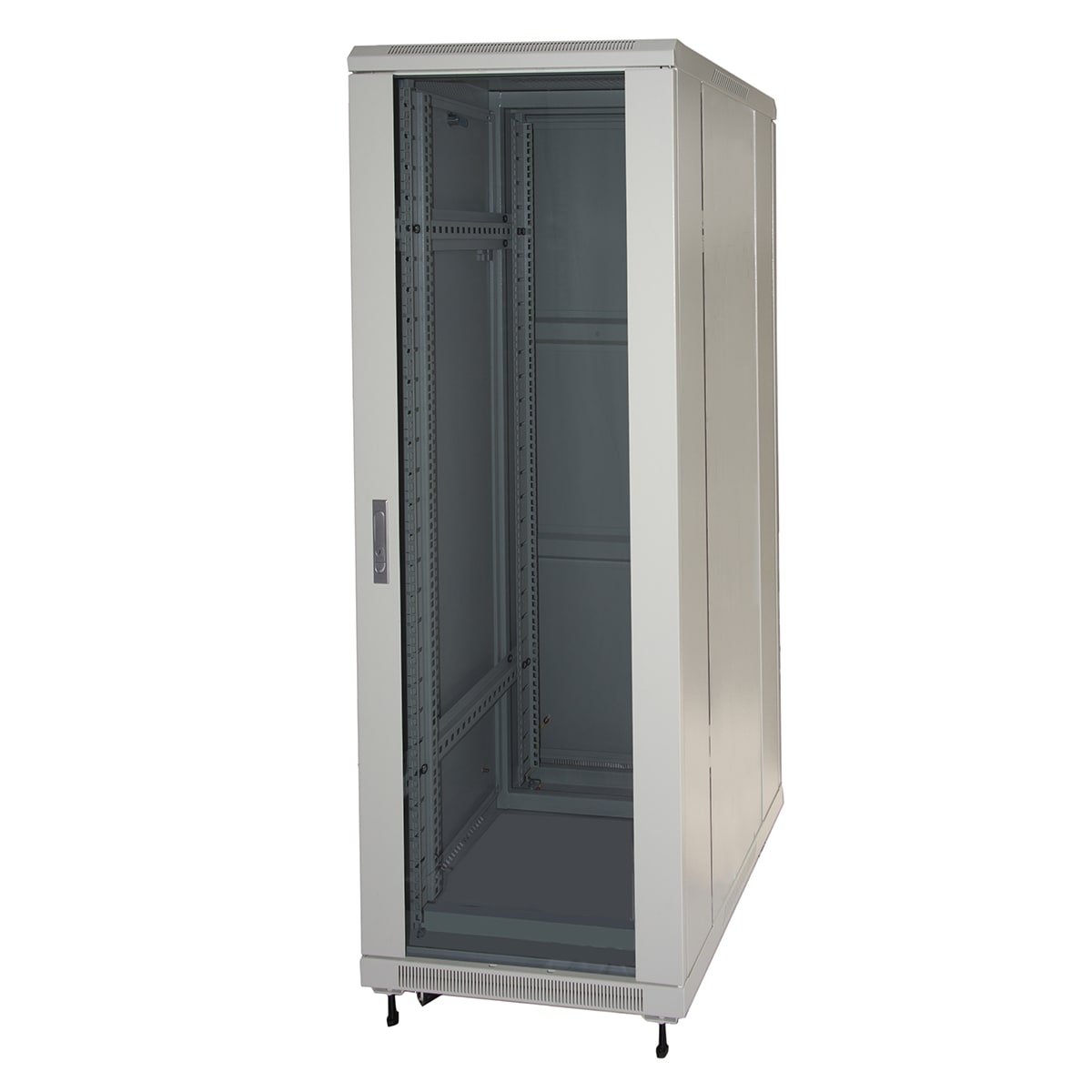 FANTON - Armadio STANDARD 600x2055x800mm 42U, porta a vetro, colore grigio