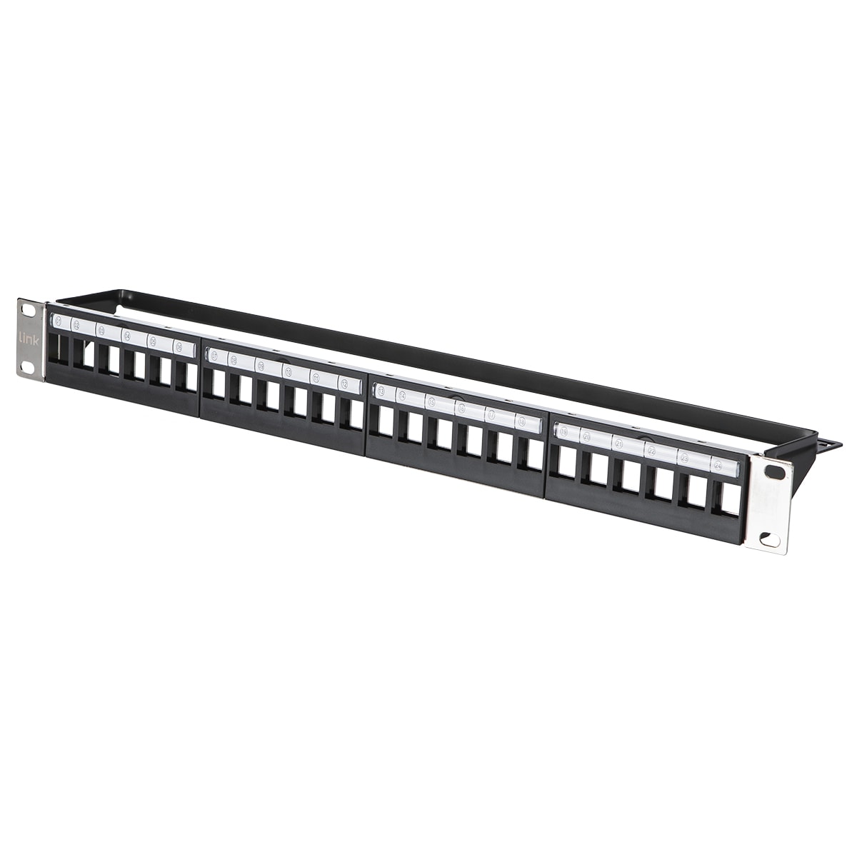 FANTON - Pannello 19" 1U FTP RJ 24 porte prof.130mm vuoto, colore nero