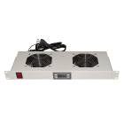 FANTON - Modulo 2 ventole con interruttore e termostato digitale, colore grigio