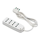 FANTON - Multipresa OMEGA 1,5m 3G1 spina S17, 4 prese P17/11, colore bianco