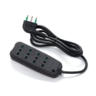 FANTON - Multipresa OMEGA 1,5m 3G1 spina S17, 4 prese P17/11, colore nero