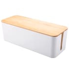 FANTON - Box da tavolo per multiprese 3/4 posti 320x127x135mm, colore bianco