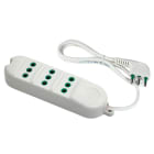 FANTON - Multipresa FIDO 1,5m 3G0,75 spina S11, 3 prese P11, colore bianco 41000