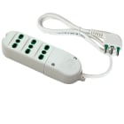 FANTON - Multipresa BIPASSO 1,5m 3G1 spina S17, 3 prese P17/11, colore bianco
