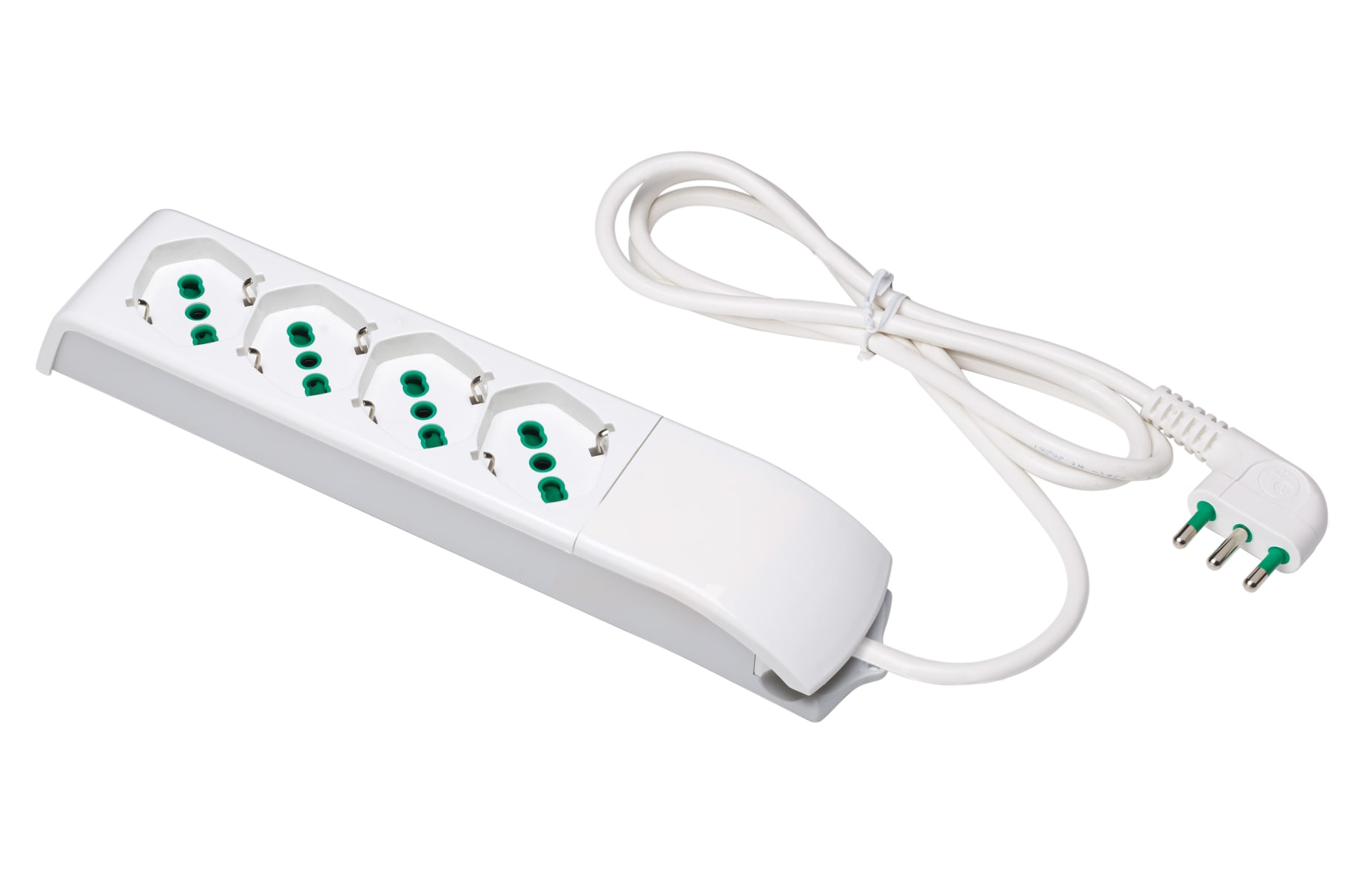 FANTON - Multipresa FIDO 1,5m 3G1 spina S17, 4 prese P40, colore bianco