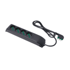 FANTON - Multipresa FIDO 1,5m 3G1 spina S17, 4 prese P40, colore nero 410111