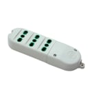 FANTON - Multipresa BIPASSO senza cavo, 3 prese P17/11, colore bianco