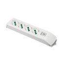 FANTON - Multipresa FIDO senza cavo, 4 prese P40, con interruttore, colore bianco 410120