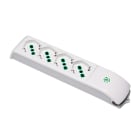 FANTON - Multipresa FIDO ECO RELIFE senza cavo, 4 prese P40, colore bianco
