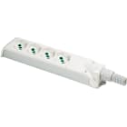 FANTON - Multipresa FIDO senza cavo, 4 prese P40, con raccordo scatola/guaina, colore bianco 410180