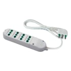 FANTON - Multipresa BIPASSO 1,5m 3G1 spina S17, 4 prese P17/11, colore bianco