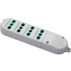 FANTON - Multipresa BIPASSO senza cavo, 4 prese P17/11, colore bianco