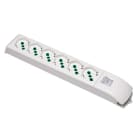 FANTON - Multipresa FIDO senza cavo, 6 prese P40, con interruttore, colore bianco 410220