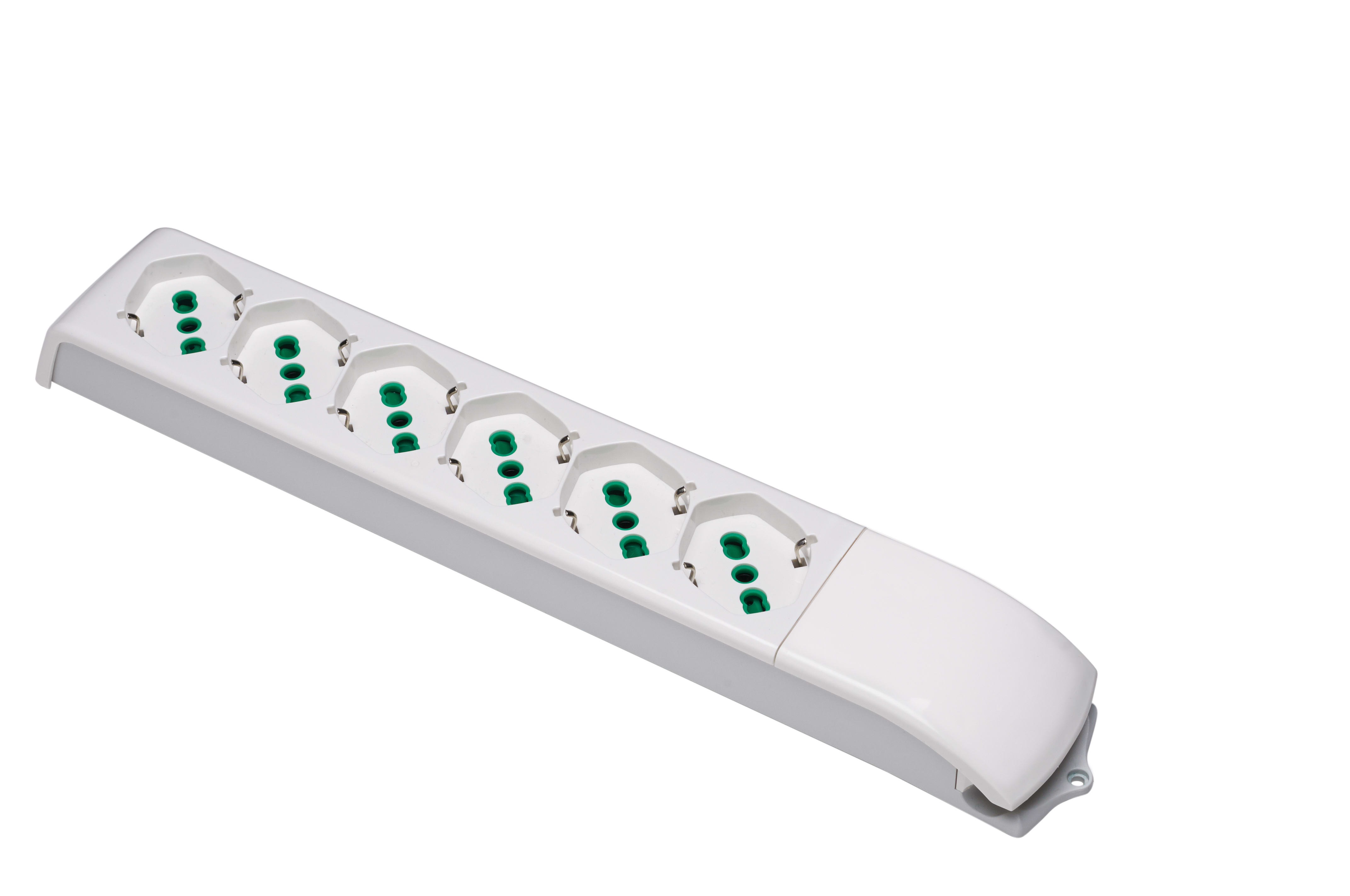 FANTON - Multipresa FIDO senza cavo, 6 prese P40, colore bianco