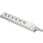 FANTON - Multipresa FIDO senza cavo, 6 prese P40 con raccordo scatola/guaina, colore bianco