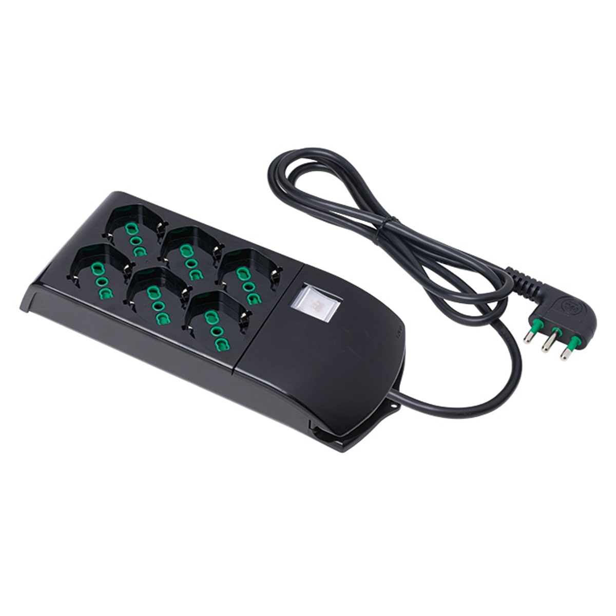 FANTON - Multipresa FIDO 1,5m 3G1 spina S17, 3+3 prese P40, con interruttore, colore nero 410301