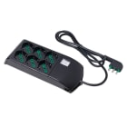 FANTON - Multipresa FIDO 1,5m 3G1 spina S17, 3+3 prese P40, con interruttore, colore nero 410301