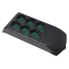 FANTON - Multipresa FIDO senza cavo, 3+3 prese P40, colore nero