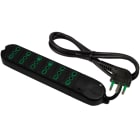 FANTON - Multipresa BIPASSO 1,5m 3G1 spina S17, 6 prese P17/11, colore nero 41041