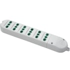 FANTON - Multipresa BIPASSO senza cavo, 6 prese P17/11, colore bianco