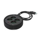 FANTON - Multipresa rotonda 2m 3G1 spina S11, 4 prese P40, con interruttore di sovraccarico, colore nero 420404