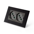 FANTON - Multipresa OPERA/LNW 2 prese P40, cablata per scatola 3 moduli, colore nero 42100-60