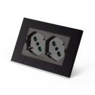 FANTON - Multipresa OPERA/LNW 2 prese P40, cablata per scatola 3 moduli, colore nero