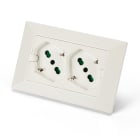 FANTON - Multipresa OPERA/PLA 2 prese P40, cablata per scatola 3 moduli, colore bianco