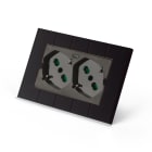 FANTON - Multipresa OPERA/LNW 2 prese P40 + 1 USB-C, cablata per scatola 3 moduli, colore nero
