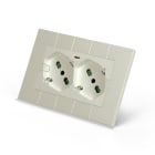 FANTON - Multipresa OPERA/LNW 2 prese P40 + 1 USB-C, cablata per scatola 3 moduli, colore sabbia