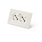 FANTON - Multipresa OPERA/PLA 2 prese P40 + 1 USB-C, cablata per scatola 3 moduli, colore bianco