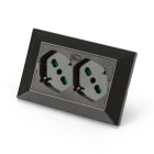 FANTON - Multipresa OPERA/PLA 2 prese P40 + 1 USB-C, cablata per scatola 3 moduli, colore nero