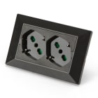 FANTON - Multipresa OPERA/PLA 2 prese P40, cablata per scatola 3 moduli, colore nero