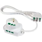 FANTON - Multipresa TRIAX 1,5m 3G1 spina S17, 1 presa P40 + 2 P17/11, colore bianco