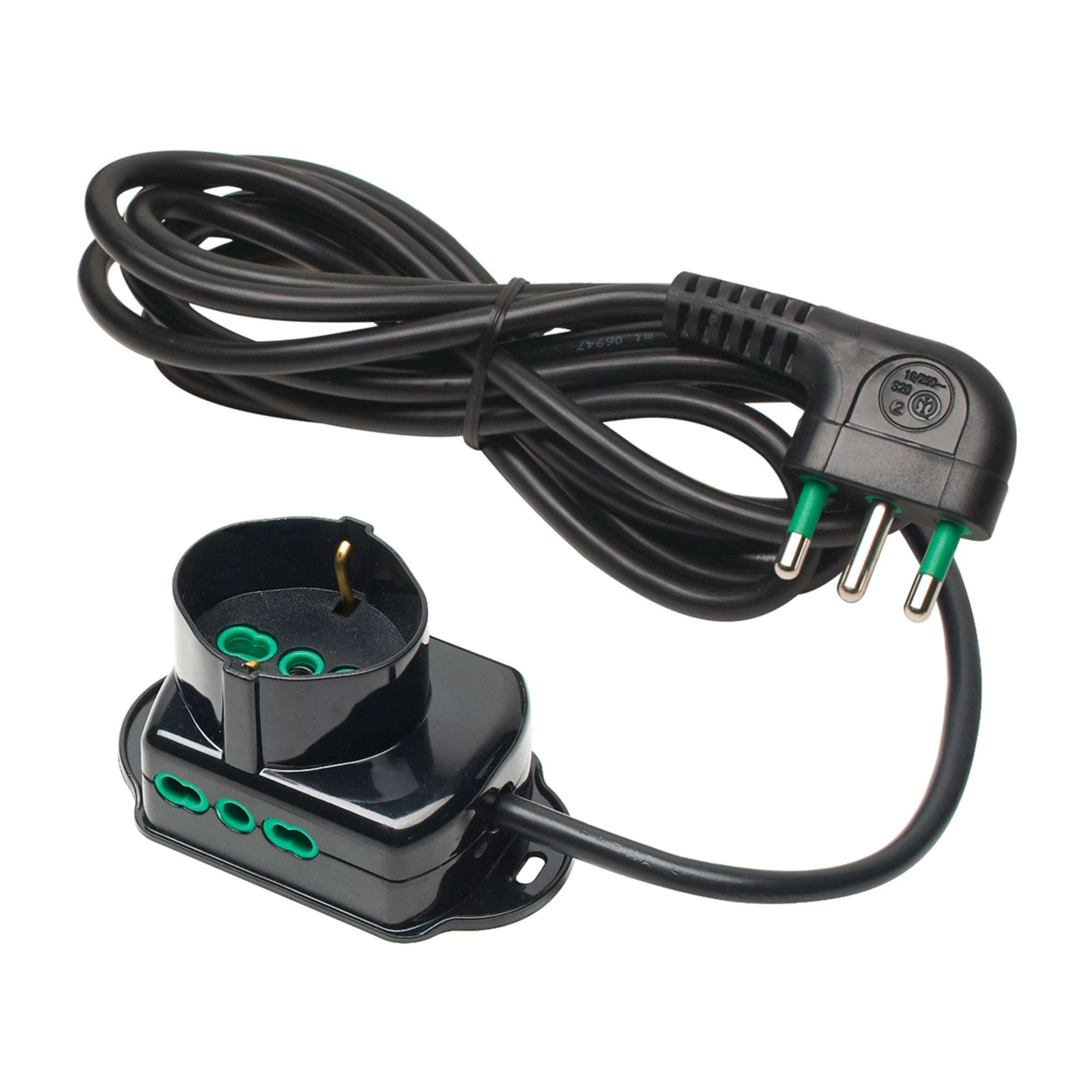 FANTON - Multipresa TRIAX 3m 3G1 spina S17, 1 presa P40 + 2 P17/11, colore nero 42108