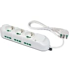 FANTON - Multipresa TRIAX 1,5m 3G1 spina S17, 3 prese P40 + 6 P17/11, colore bianco 42120