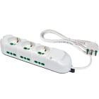 FANTON - Multipresa TRIAX 1,5m 3G1 spina S17, 3 prese P40 + 6 P17/11, colore bianco