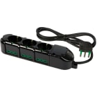 FANTON - Multipresa TRIAX 1,5m 3G1 spina S17, 3 prese P40 + 6 P17/11, colore nero 42121