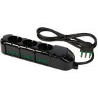 FANTON - Multipresa TRIAX 1,5m 3G1 spina S17, 3 prese P40 + 6 P17/11, colore nero