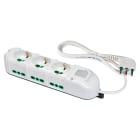 FANTON - Multipresa TRIAX 1,5m 3G1 spina S17, 3 prese P40 + 6 P17/11, con interruttore, colore bianco