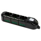 FANTON - Multipresa TRIAX senza cavo, 3 prese P40 + 6 P17/11, con interruttore, colore nero