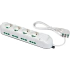 FANTON - Multipresa TRIAX 1,5m 3G1 spina S17, 4 prese P40 + 8 P17/11, colore bianco