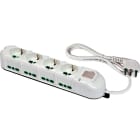 FANTON - Multipresa TRIAX 1,5m 3G1 spina S17, 4 prese P40 + 8 P17/11, con interruttore, colore bianco