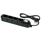 FANTON - Multipresa TRIAX 1,5m 3G1 spina S17, 4 prese P40 + 8 P17/11, con interruttore, colore nero 42133