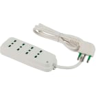 FANTON - Multipresa OMEGA 1,5m 3G1 spina S17, 4 prese P17/11, colore bianco